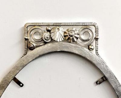 French Art Deco Scroll Wrought Iron Mirror