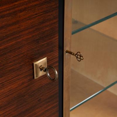 French Art Deco Sideboard in Macassar Ebony Brass