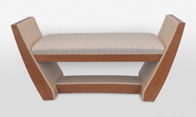 French Art Deco Style Maple Sycamore Wood Bench