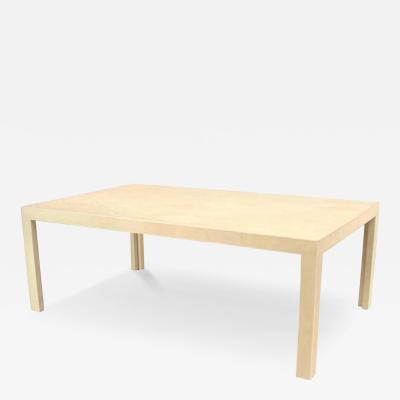 French Art Deco Style White Shagreen and Bone Coffee Table