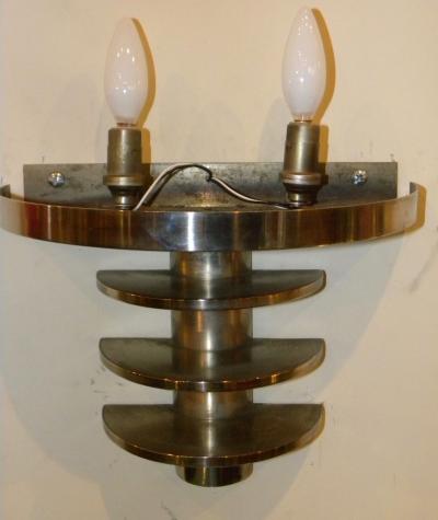 French Art Deco Theater Style Industrial Sconces