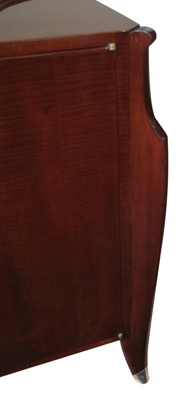 French Art Deco Tiger Mahogany Sideboard in the style of Jules Emile Leleu