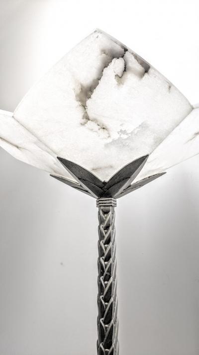 French Art Deco Torch re Floor Lamp