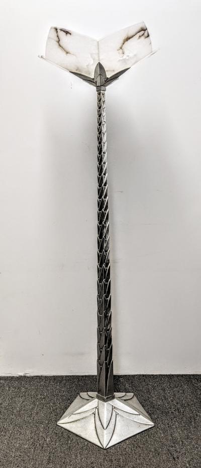 French Art Deco Torch re Floor Lamp