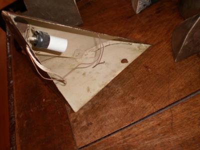 French Art Deco Triangular Form Steel Sconces Set of Four