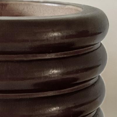 French Art Deco Turned Wood Box