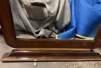 French Art Deco Vanity Mirror with Sculptural Silhouette circa 1930s