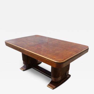 French Art Deco Wooden Dining Table