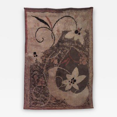 French Art Deco Wool Rug Carpet