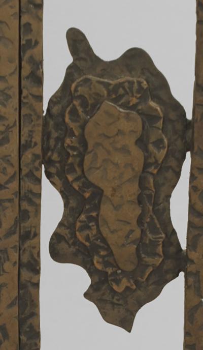 French Art Deco Wrought Iron Cheval Mirror