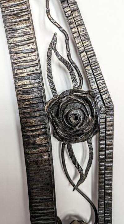 French Art Deco Wrought Iron Mirror