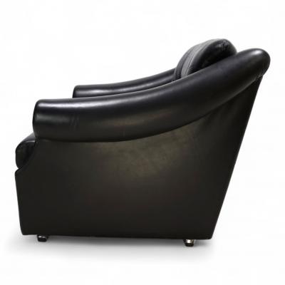 French Art Deco leather armchair 1960