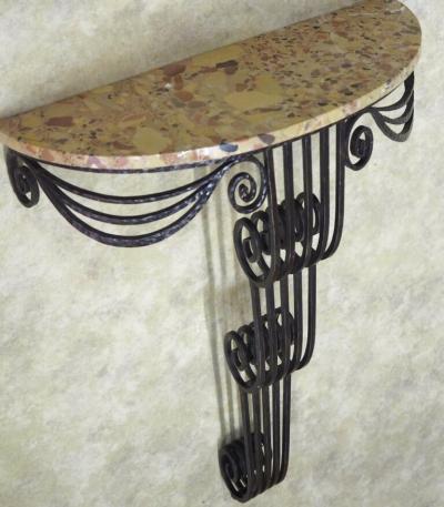 French Art Deco waterfall style console