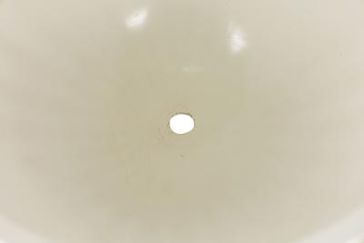 French Art Deco white alabaster bowl shaped lantern