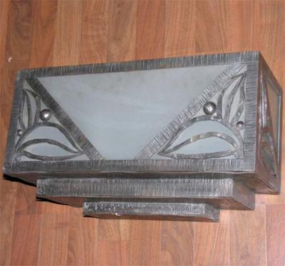 French Art Deco wrought Iron wall sconces