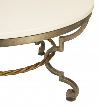 French Art Moderne Style Bronze and Limestone Coffee Table