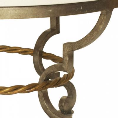 French Art Moderne Style Bronze and Limestone Coffee Table