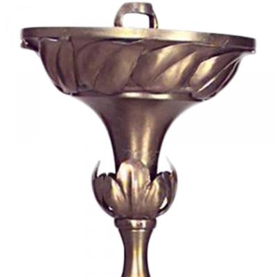 French Art Nouveau Brass Floral Chandelier