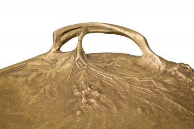 French Art Nouveau Bronze Dore Compote