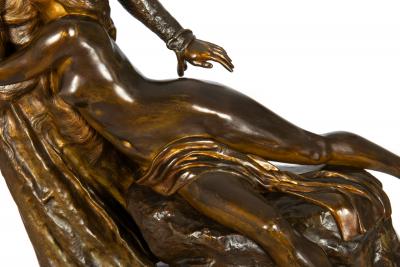 French Art Nouveau Bronze Sculpture Wagner s Tannhauser after Louis Chalon