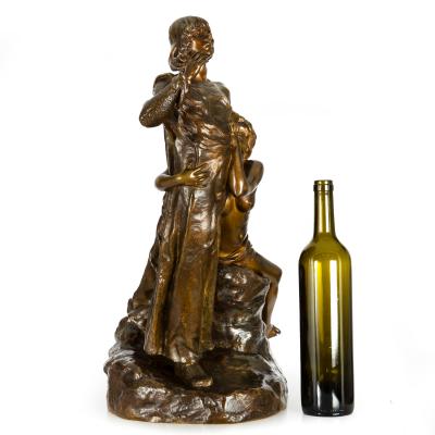 French Art Nouveau Bronze Sculpture Wagner s Tannhauser after Louis Chalon