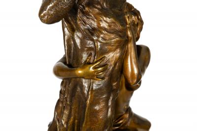 French Art Nouveau Bronze Sculpture Wagner s Tannhauser after Louis Chalon