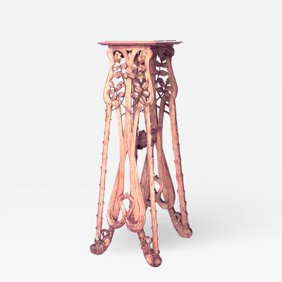 French Art Nouveau Filigree Pedestals