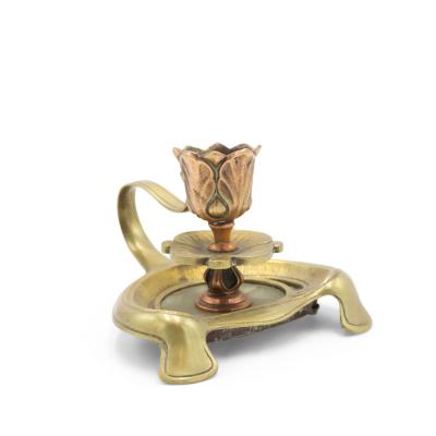 French Art Nouveau Floral Candlestick