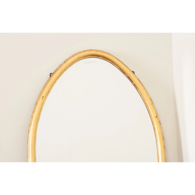 French Art Nouveau Gold Gilt Mirror