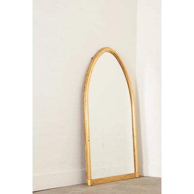 French Art Nouveau Gold Gilt Mirror