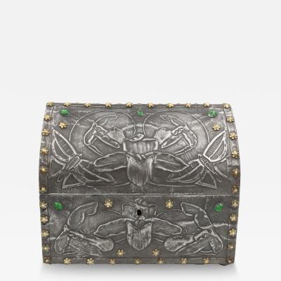 French Art Nouveau Gothic Form Box French Circa 1910