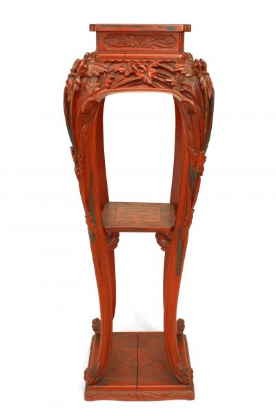 French Art Nouveau Lacquered Pedestal