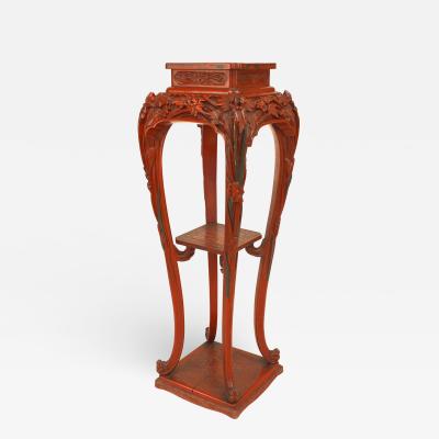 French Art Nouveau Lacquered Pedestal