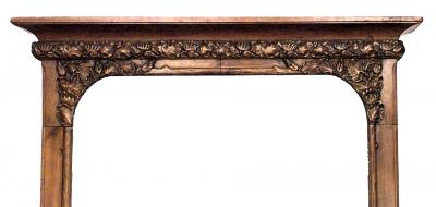 French Art Nouveau Walnut Bookshelf Archway