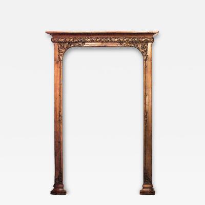 French Art Nouveau Walnut Bookshelf Archway