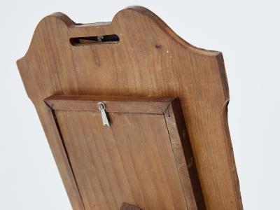 French Art Nouveau tin and amboyna burl vanity mirror 1910s