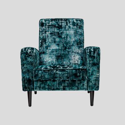 French Art deco armchair emerald green upholstery