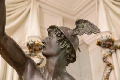 French Artist Life Size Statue of Hermes Bronze France 18th Century