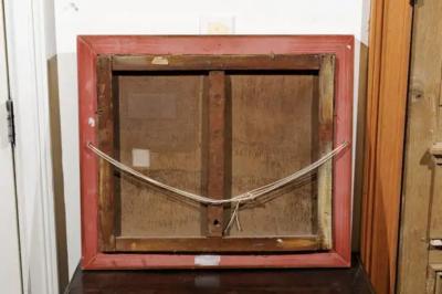 French Barbizon School Framed Oil on Canvas Pastoral Painting Signed Th Linsyer