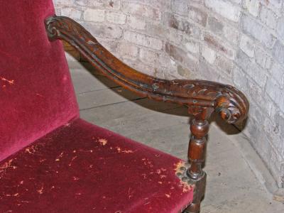 French Baroque 17th Century Louis XIV Walnut Armchair