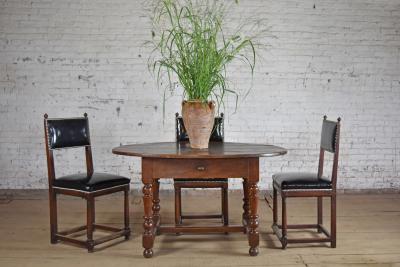 French Baroque Louis XIII Period 17th Century Oval Walnut Table