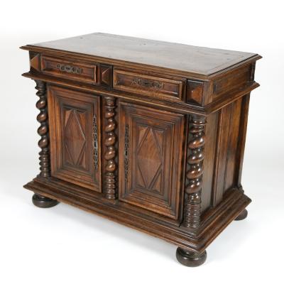 French Baroque Period Carved Walnut Buffet Circa 1680