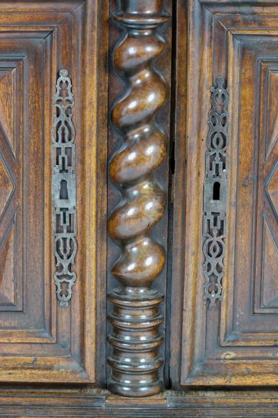 French Baroque Period Carved Walnut Buffet Circa 1680