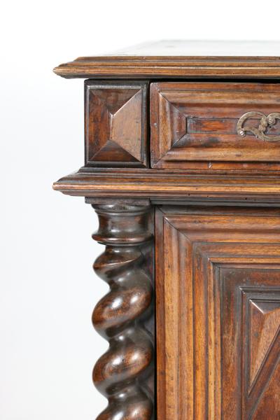 French Baroque Period Carved Walnut Buffet Circa 1680
