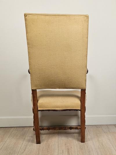 French Baroque Walnut Armchair circa 1700