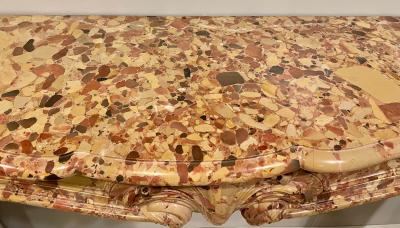 French Beige and Rouge Marble Fire Surround