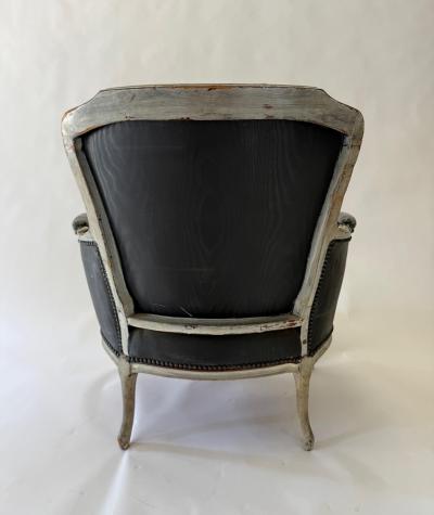 French Bergere Chair With Exquisite Shape and Carved Cabriole legs Vintage