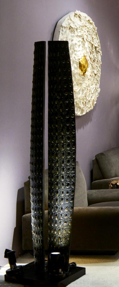 French Bespoke Bronze Crocodile Lamp