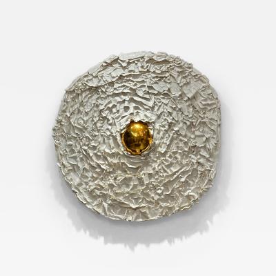 French Bespoke Ceramic Anemone Mirror