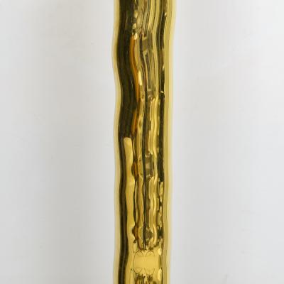 French Bespoke Sculptural Brass Totem Floor Lamp